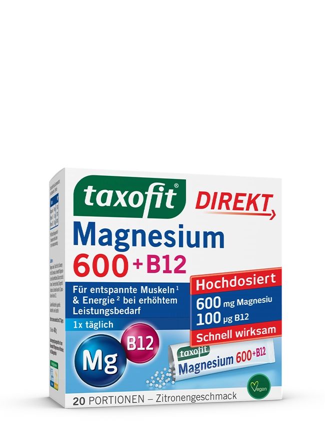 taxofit® Magnesium 600 + B12 Direkt-Granulat